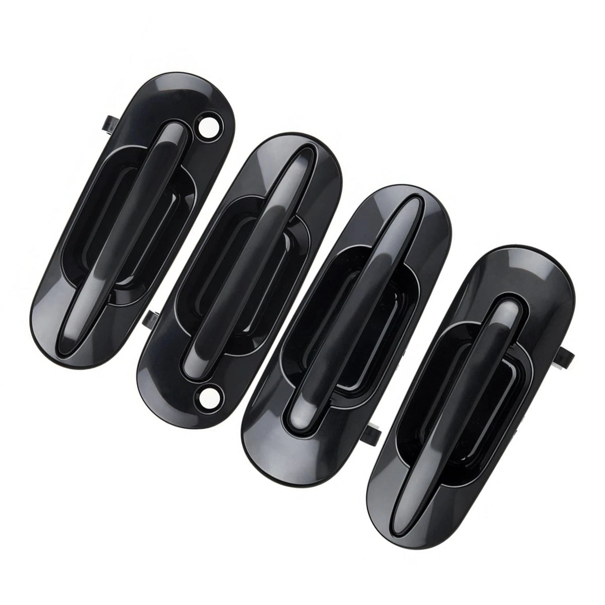 Set of 4 Black Outside Door Handles for Honda CR-V (1997–2001)