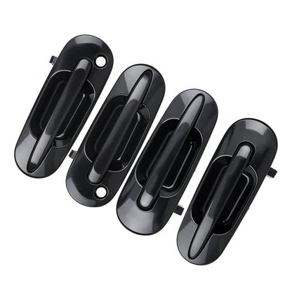 Set of 4 Black Outside Door Handles for Honda CR-V (1997–2001)
