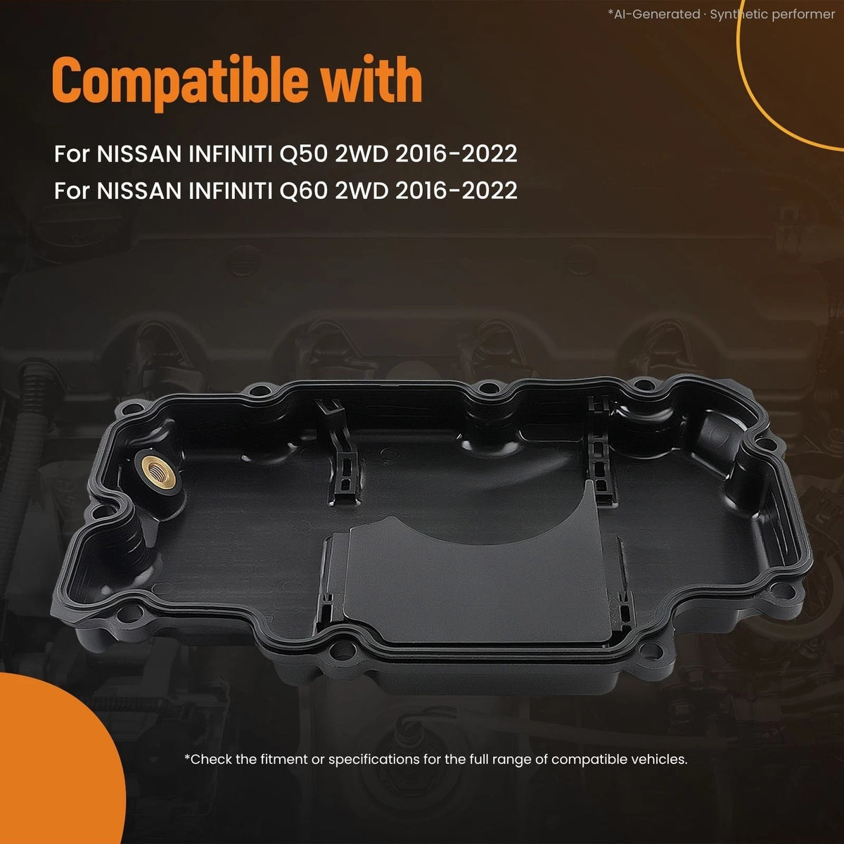 Lower Engine Oil Pan w/ Gasket for Infiniti Q50 Q60 (2014–2023) 111105CA2A 11110-5CA2A