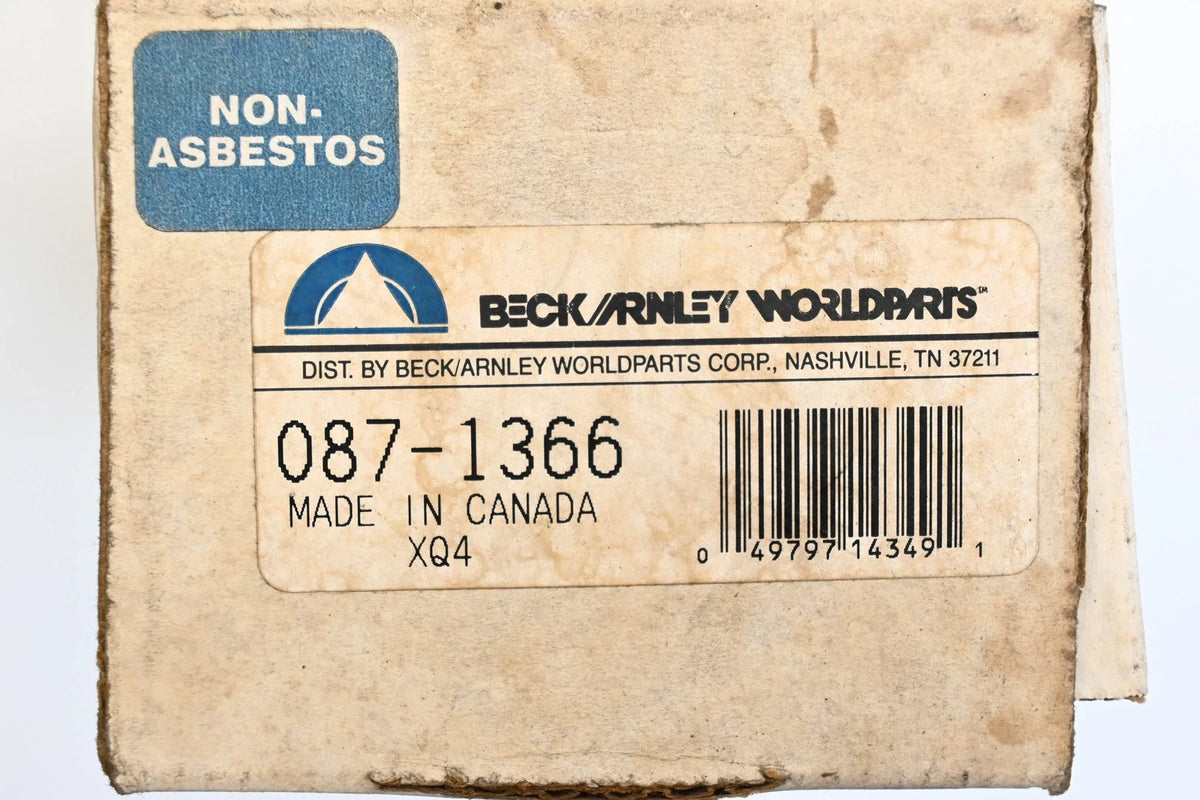 Disc Brake Pad Kit for Beck/Arnley (Non-Asbestos) - 087-1366