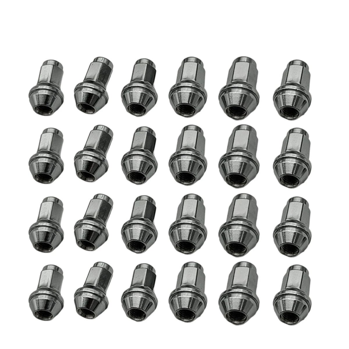 24Pcs Chrome Steel Lug Nuts 14x2 for Ford F-150, Expedition (2004–2014)