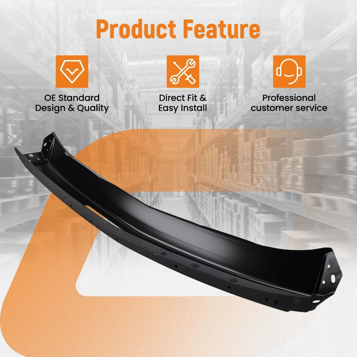 Front Bumper Bar for Chevy Silverado 1500/2500/3500 HD (2007–2013) GM1002836