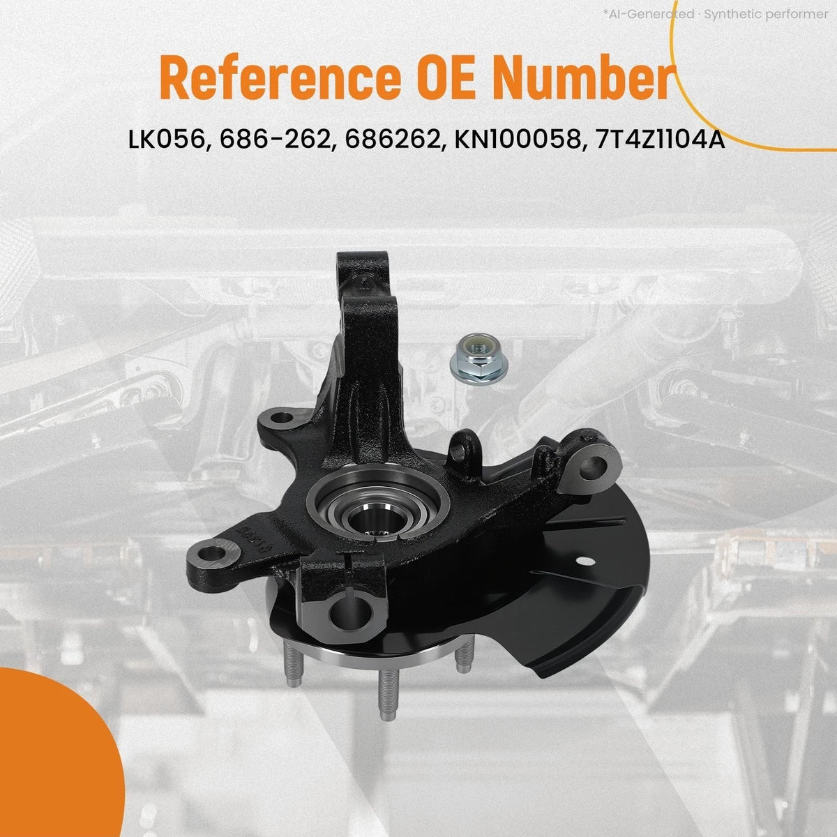 Front Right Wheel Hub Bearing Knuckle for Ford Edge MKX (2007–2010) KN100058