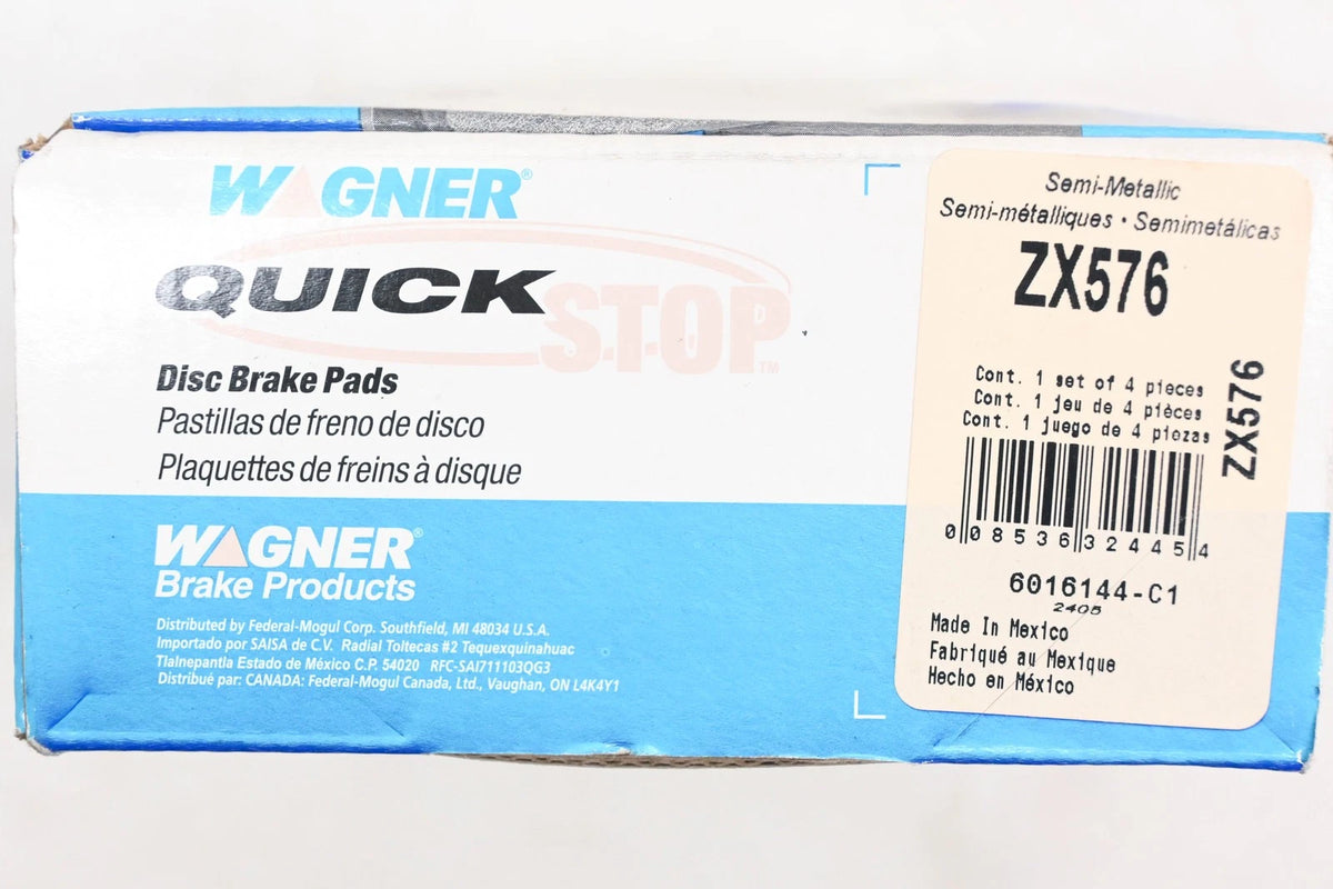Disc Brake Pad Kit for Wagner ZX576 (NOS)