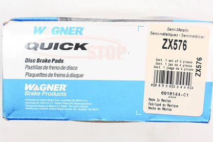 Disc Brake Pad Kit for Wagner ZX576 (NOS)