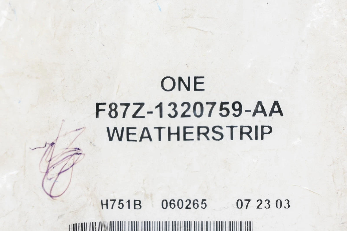 Weatherstrip for Ford F87Z-1320759-AA (NOS)