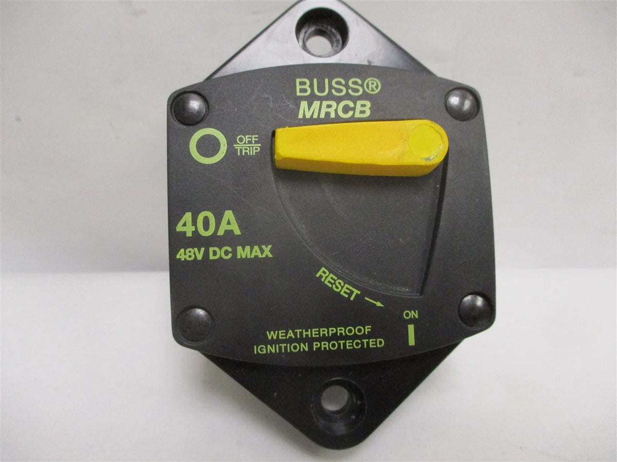 40A Marine Rated Circuit Breaker for Buss (187040P-04-1) 48VDC Flush Mount