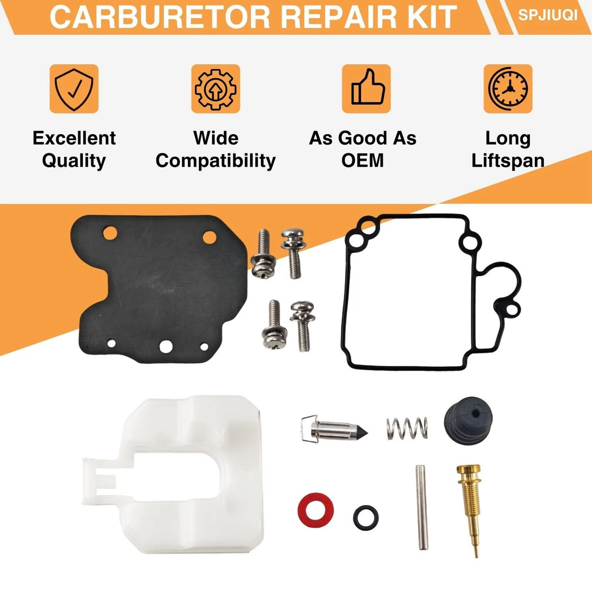 2Pcs Carburetor Repair Kit 67C-W0093-01-00 for Mercury Outboard (30-40HP)