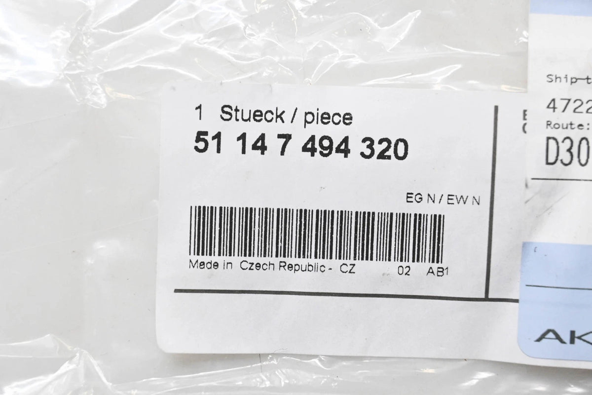Name Plate for BMW (2014–2020) 51 14 7 494 320