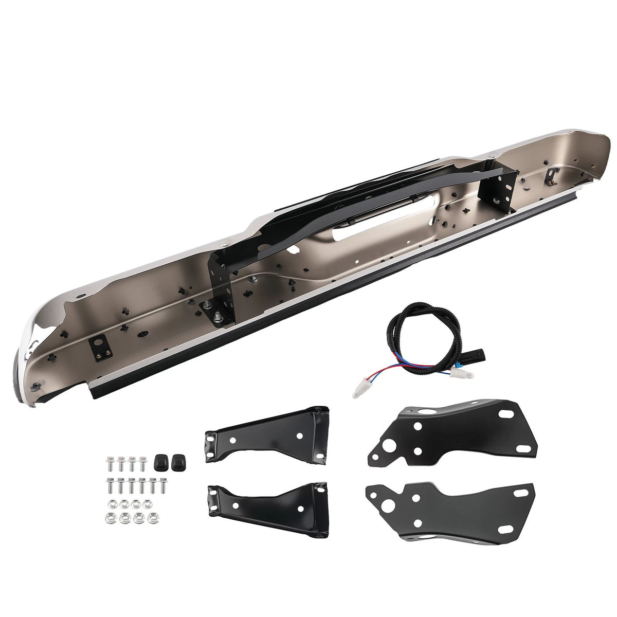 Chrome Step Bumper for Chevy Silverado GMC Sierra C/K 1500 2500 (1988–2000)