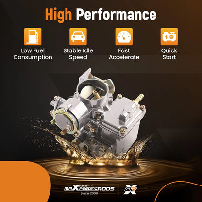 1 Barrel Carburetor for VW 1600cc 1.6L Dual Port (1971–1979) 113129031K 37Pict-3