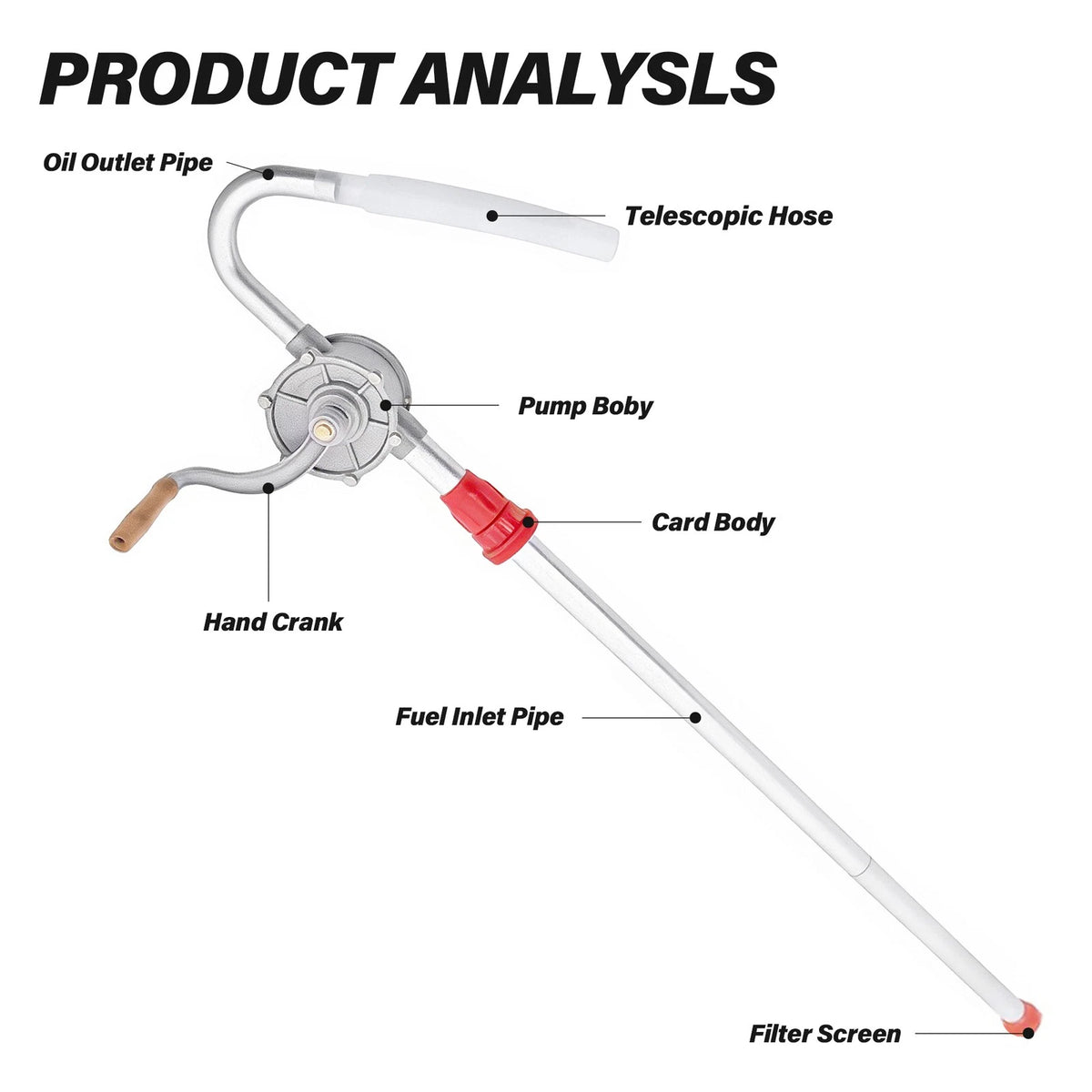 Portable Fuel Tank Pump for Gasoline Diesel (Gas Caddy)