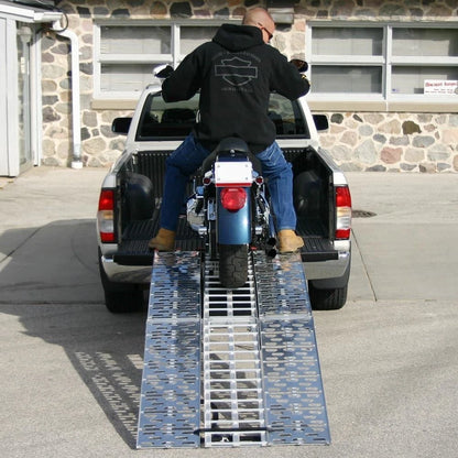 7.5' Black Widow AF-9034-HD Aluminum Arched Folding Motorcycle Ramp