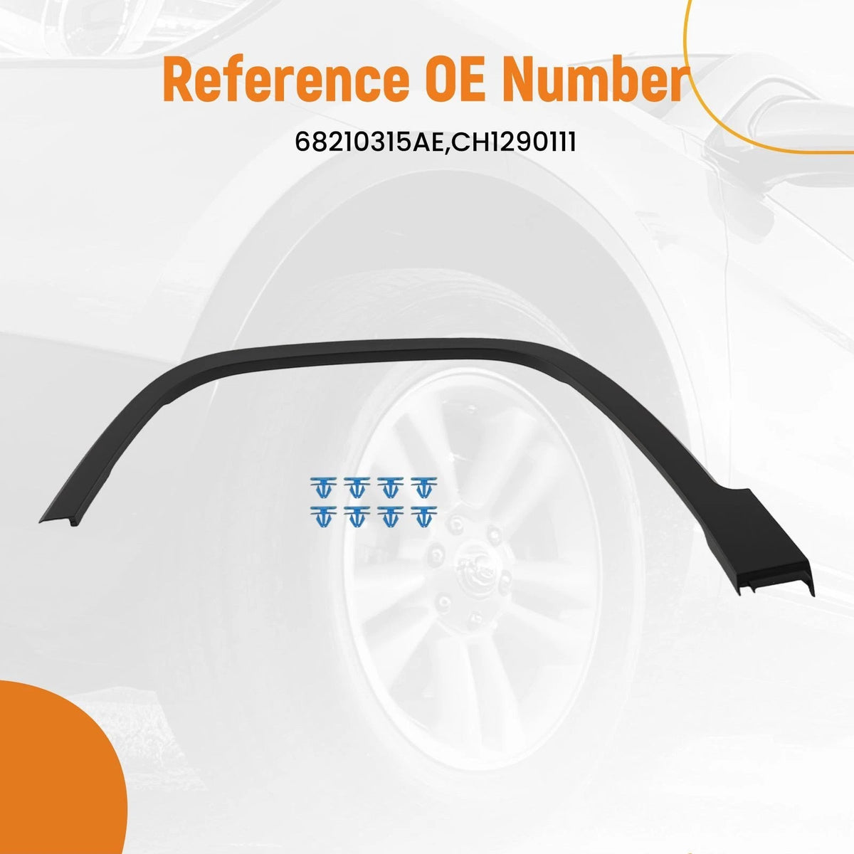 Fender Trim Front Left for Jeep Cherokee Latitude/North (2014–2018)