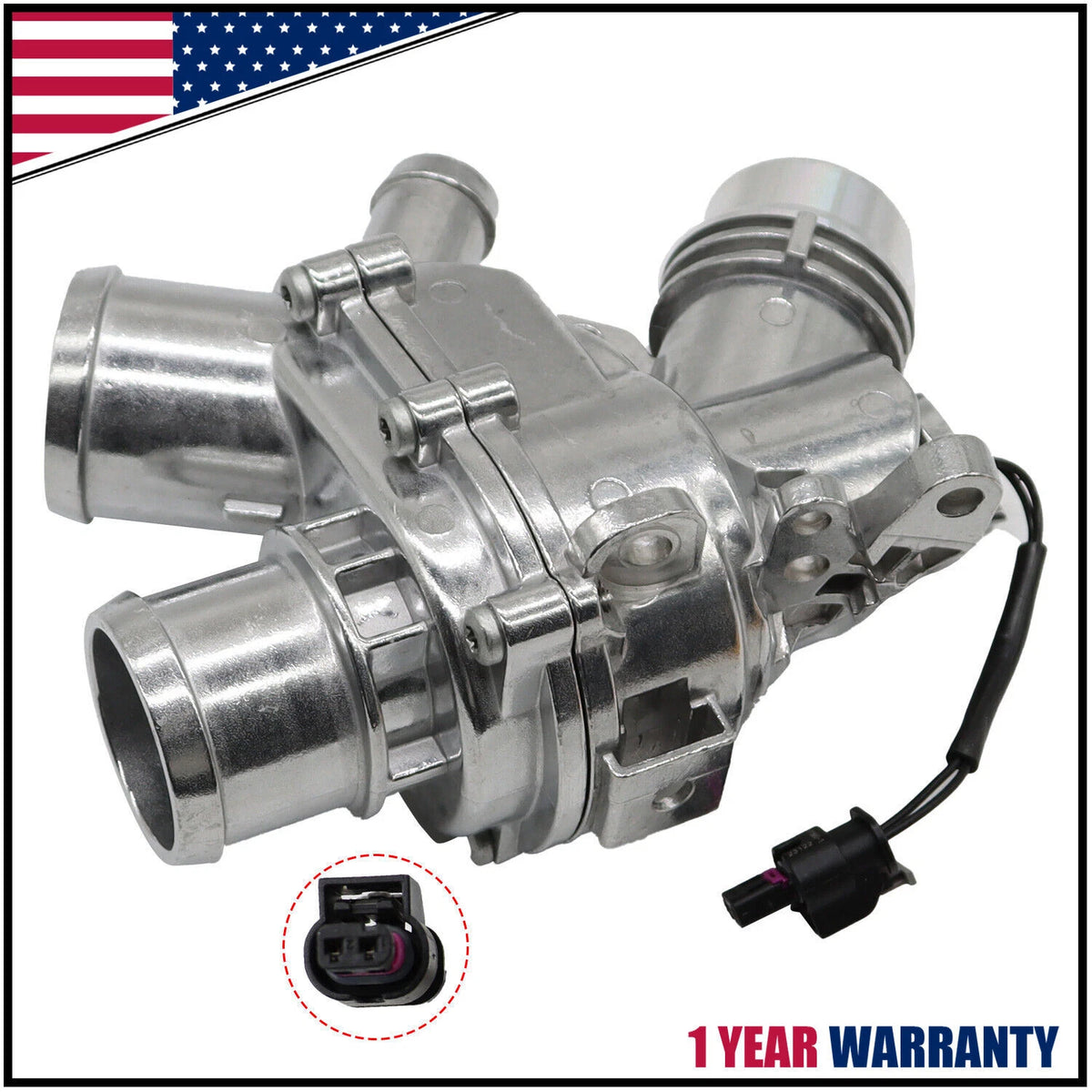 Aluminum Thermostat Housing Assy for Jaguar XF XJ F-Type F-Pace (2010–2020)