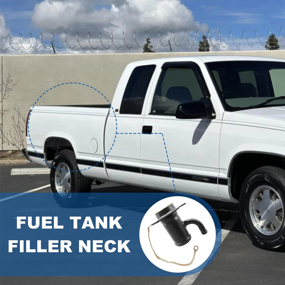 Upper Gas Fuel Tank Filler Neck for Chevrolet C1500 K1500 (1992–2000) FN724