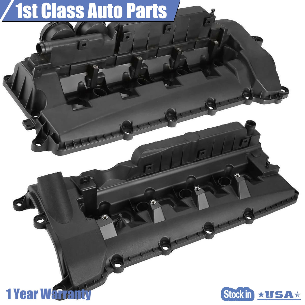 Set of 2 Engine Valve Covers for Land Rover LR4 (2010–2019) 5.0L