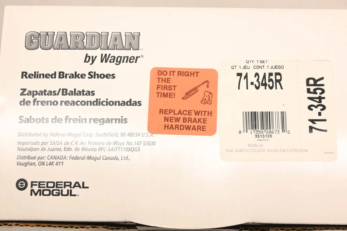 Brake Shoe Kit for Wagner 71-345R (NOS)