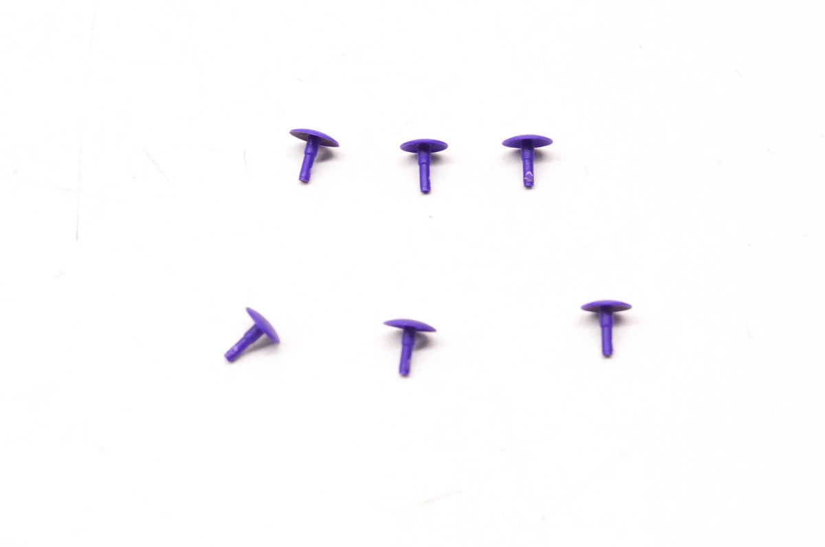 Set of 6 Violet Carpet Plugs for Aftermarket (NOS)