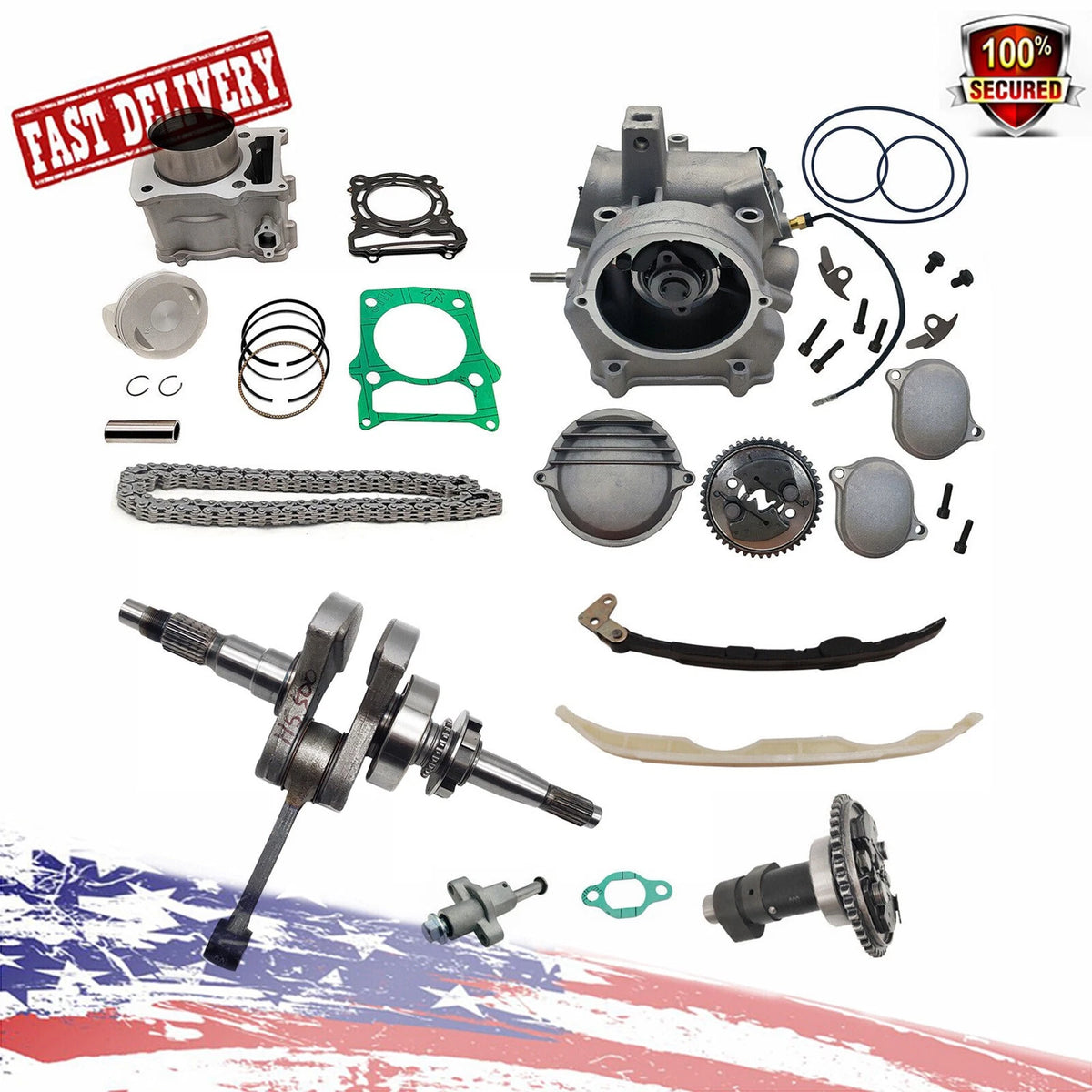 Rebuilt Crankshaft Engine Kit for Hisun 500 (2015–2021)