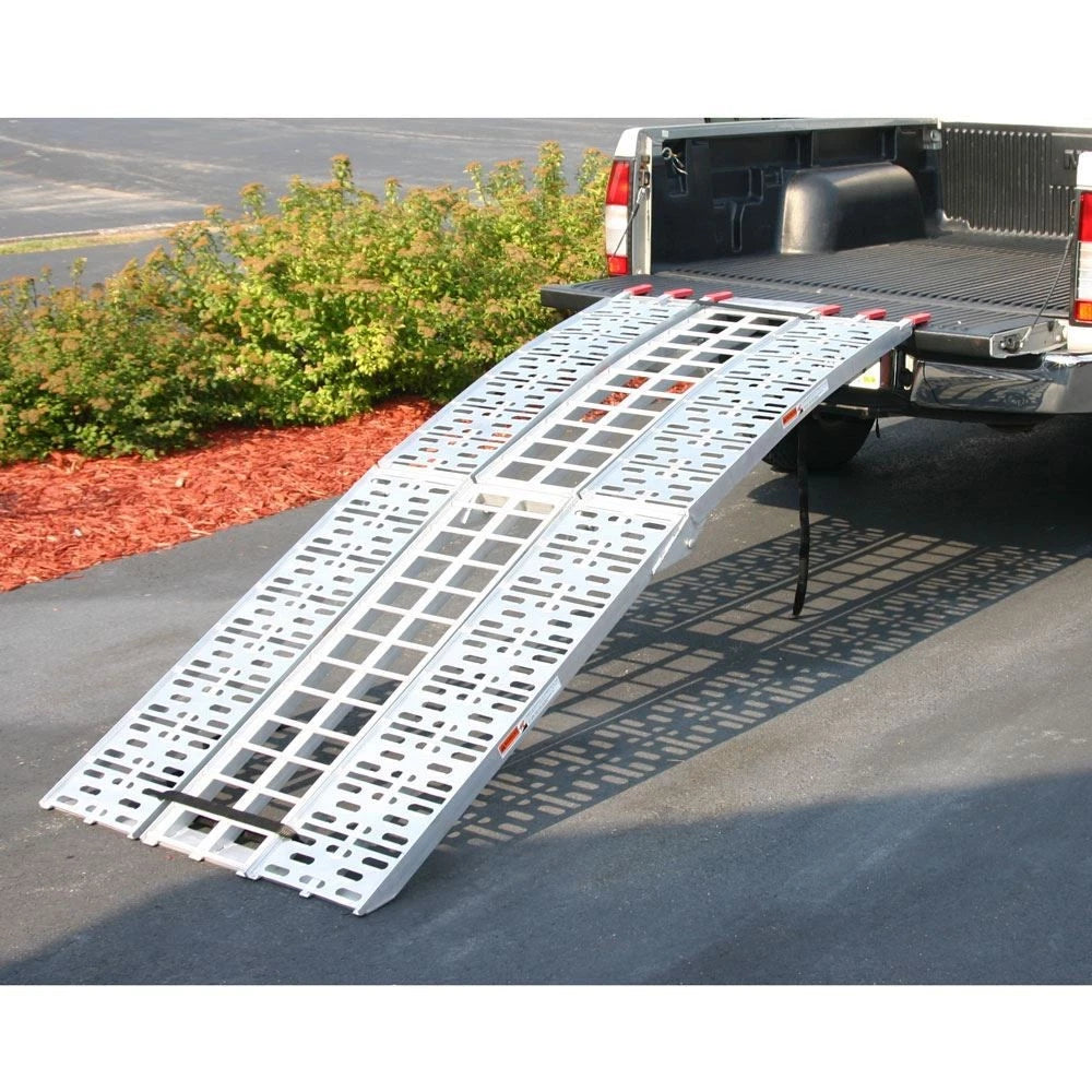 7.5' Black Widow AF-9034-HD Aluminum Arched Folding Motorcycle Ramp