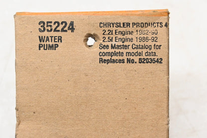 Water Pump Gasket for Fel-Pro 35224, 5203542 (NOS)
