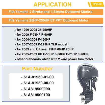 3-Pin Power Trim Tilt Relay Assembly for Yamaha Outboard Motor (2 & 4 Stroke)
