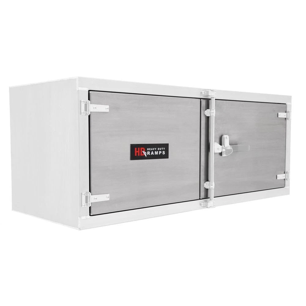 Polished Steel Door Upgrade Ramps for Trailer Cabinet (60" W x 24" H)