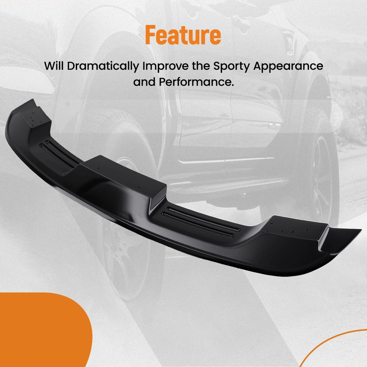 ABS Plastic Gloss Black Trunk Spoiler for Ford Mustang (2015–2020)