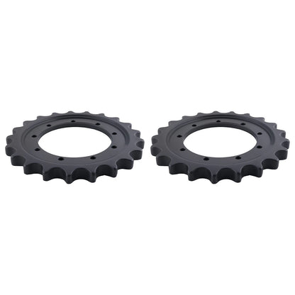 2Pcs Drive Sprocket for Kubota/Hitachi Excavator (21 Teeth, Steel, 2039666)