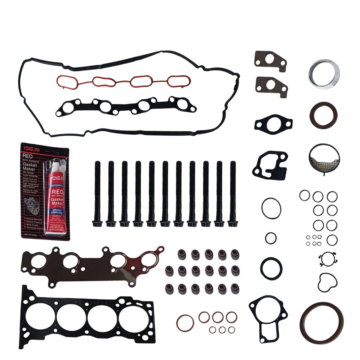 2TRFE Full Gasket Set with Head Bolts for Toyota Tacoma (2005–2010)