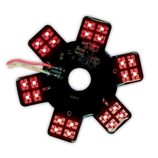 5 1/8 Inch Red Star Inner Air Cleaner LED with 24 Diodes for