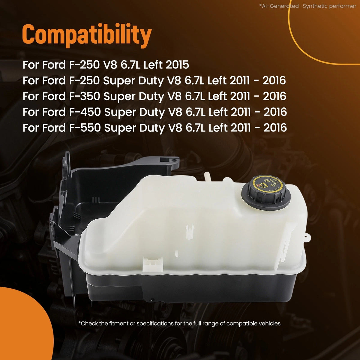 Radiator Coolant Reservoir for Ford F-250/F-350/F-450/F-550 (2011–2016) 9C3Z8101B