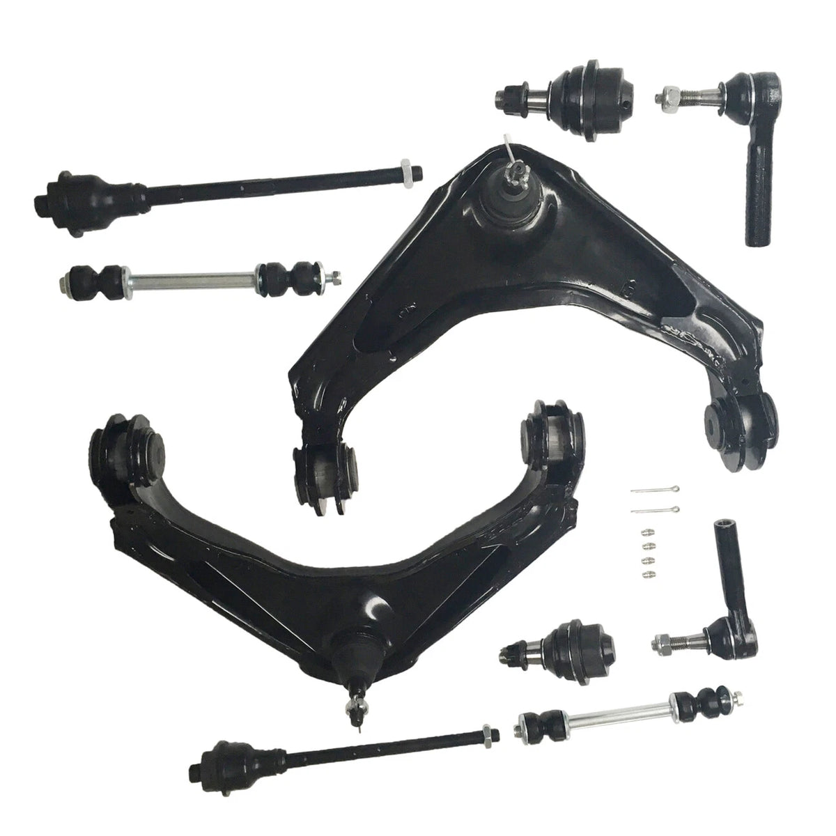 10PCS Front Upper Control Arm Sway Bar Link Kit for Chevy GMC 8-Lug (2001–2012)