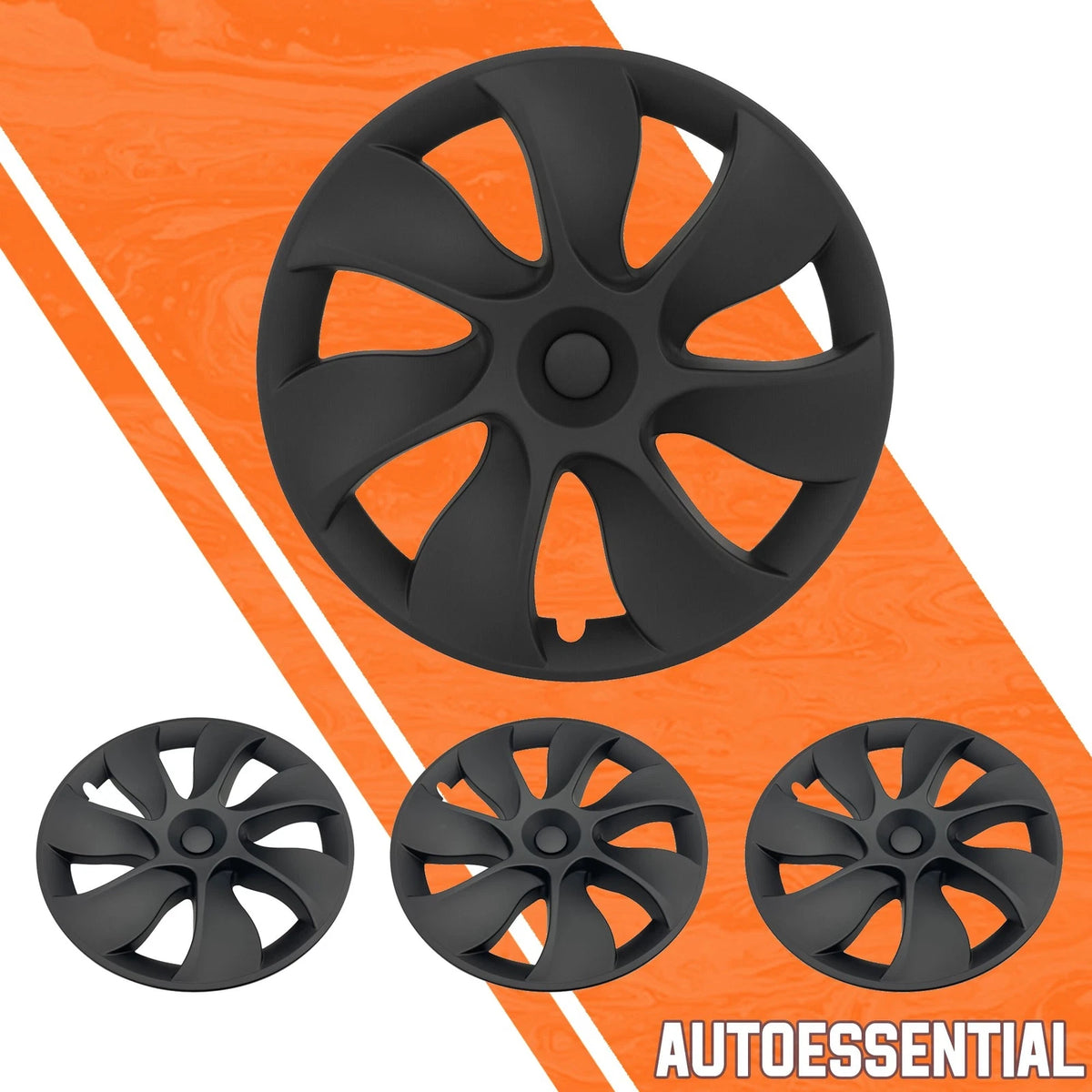 Set of 4 Wheel Hub Caps for Tesla Model Y (2020–2023) 19" Matte Rim Cover