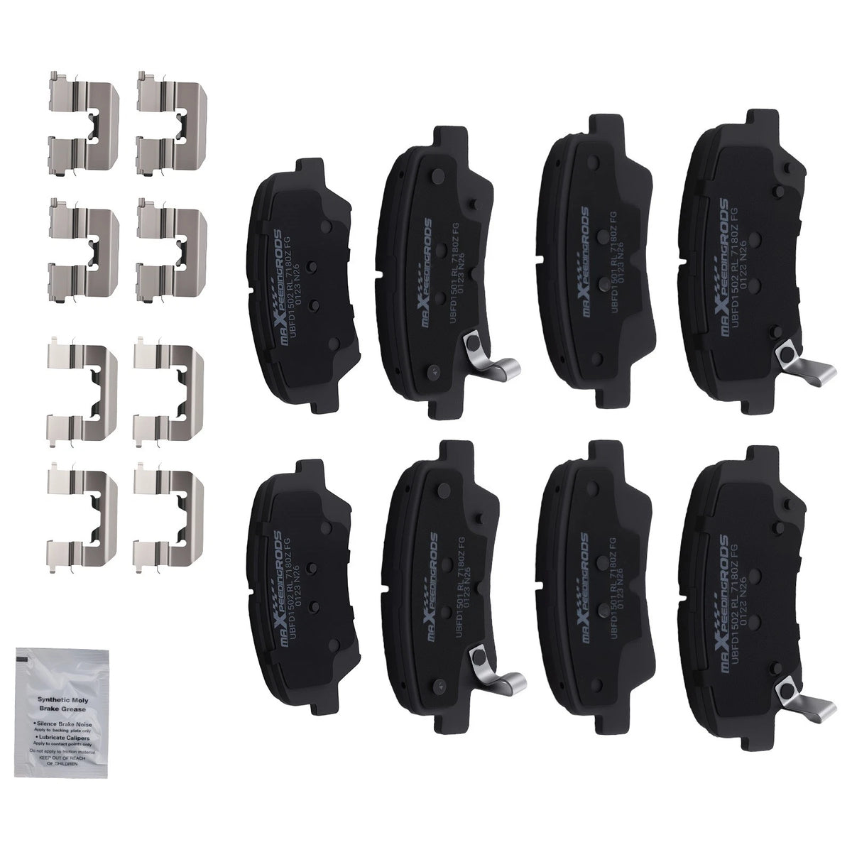 8pcs Ceramic Brake Pads Kit for Hyundai Elantra Coupe (2013–2014) D1543