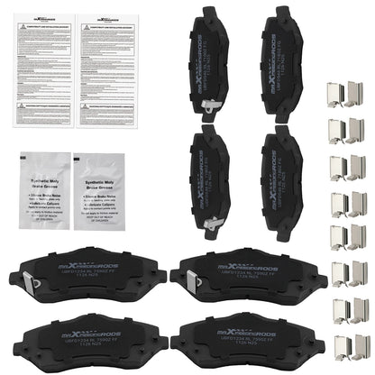 Set of 4 Front Rear Ceramic Brake Pads for Jeep Liberty Wrangler Dodge Nitro (2007–2012)