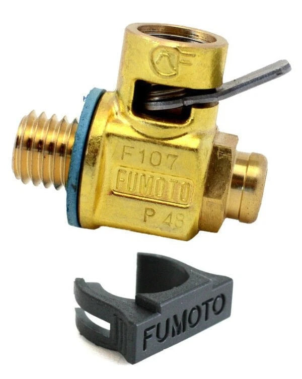 Fumoto F107S Short Nipple Oil Drain Valve M12-1.75 with LC10 Clip & L001 Elbow