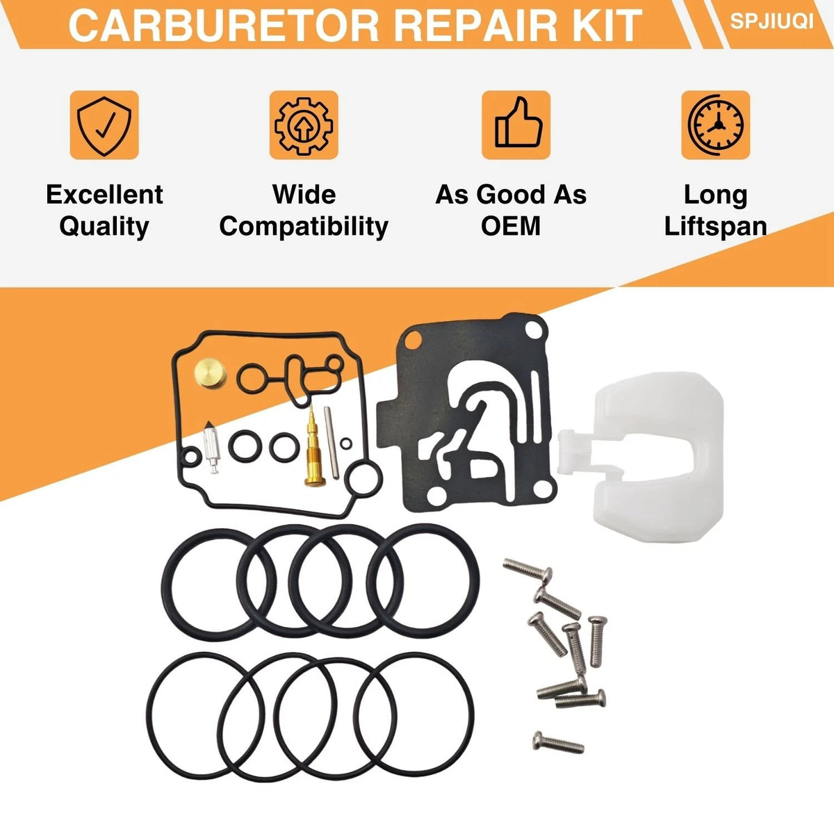 2Pcs Carburetor Repair Kit 62Y-W0093-11 for Yamaha 4-Stroke 40HP Outboard