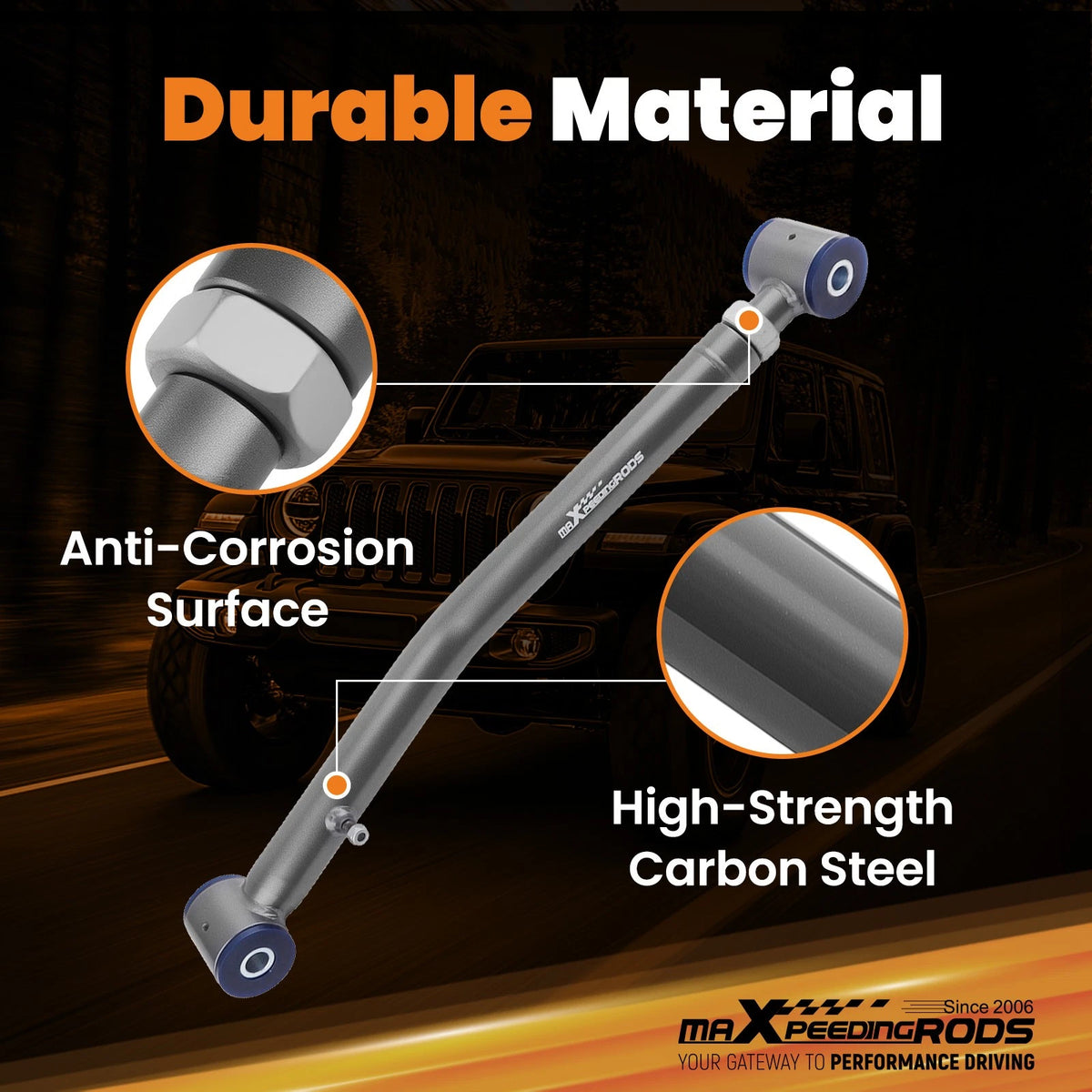Adjustable Control Arms 2-4" for Jeep Wrangler JL (2018–2025)