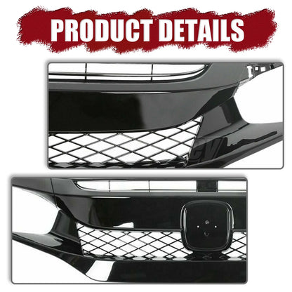 Type R Style Front Grille for Honda Civic (2016–2018)