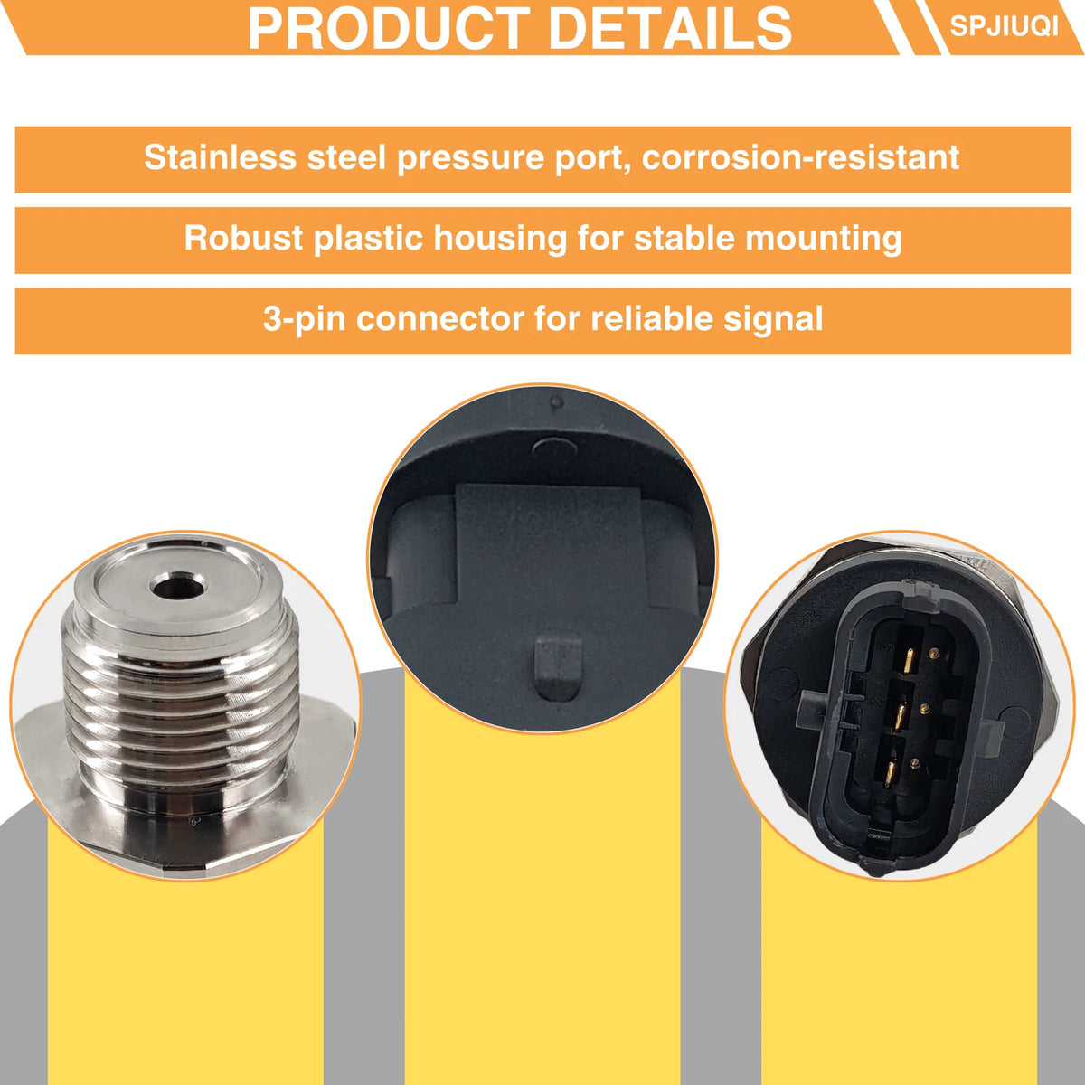 Fuel Injection Rail Pressure Sensor 0281002937 for Ford Volvo Renault Iveco