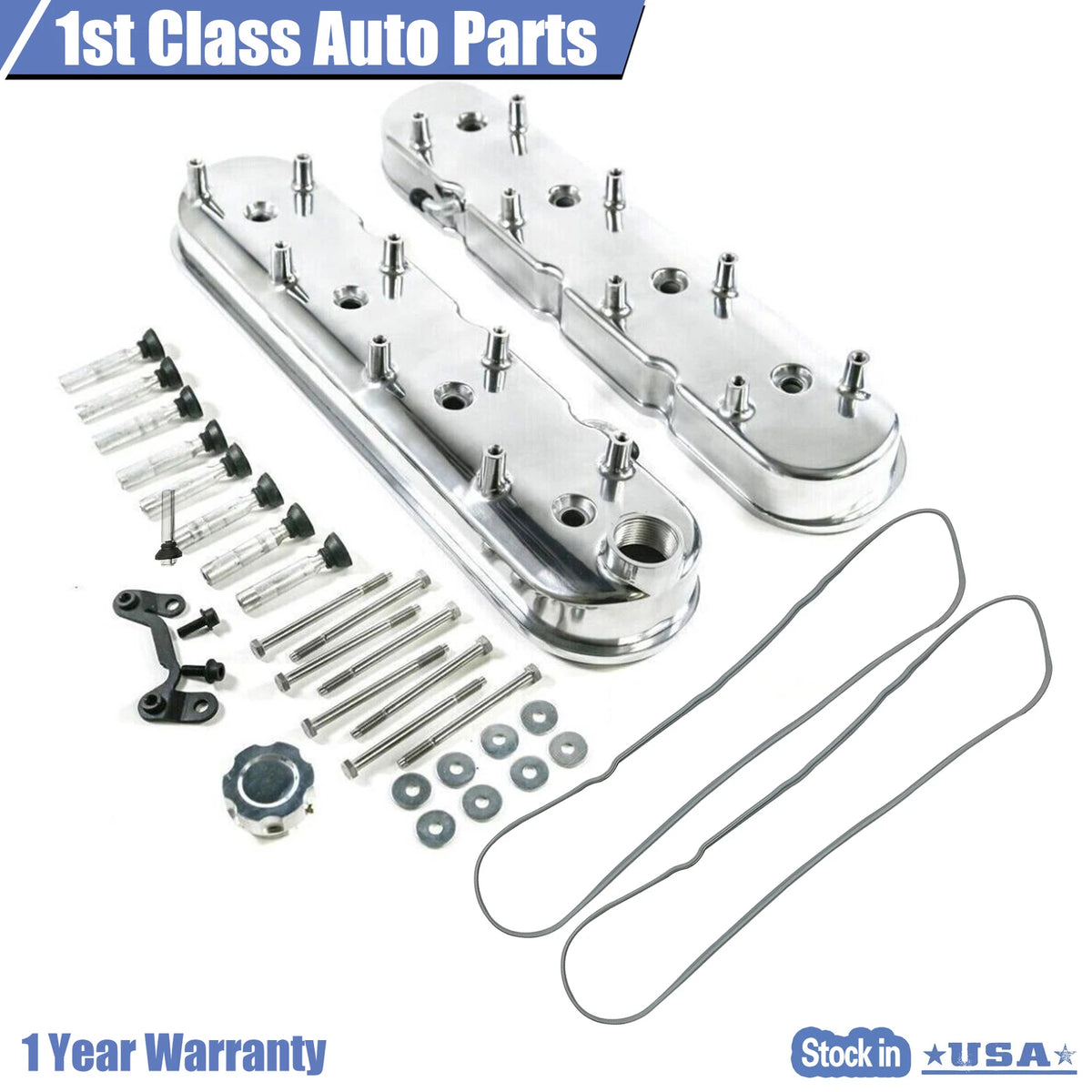 Aluminum Tall Valve Covers for LS1-LS7 5.3 6.0 (Polished DM-4420-SL)