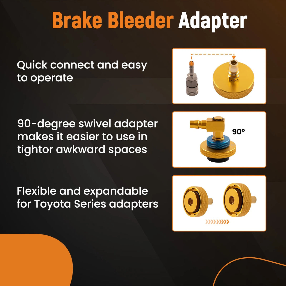 16X Brake Bleeding Adapter Kit for Master Cylinder (Universal)