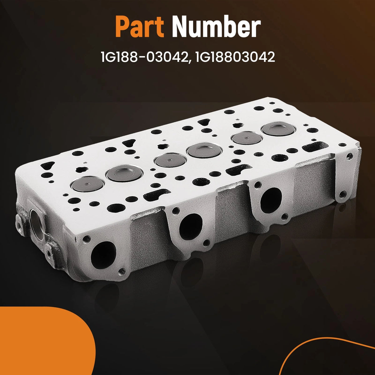 Engine Cylinder Head w/Valves for Kubota D1305 ZD28 ZD331 RTV1140CPX (–) 1G188-03042