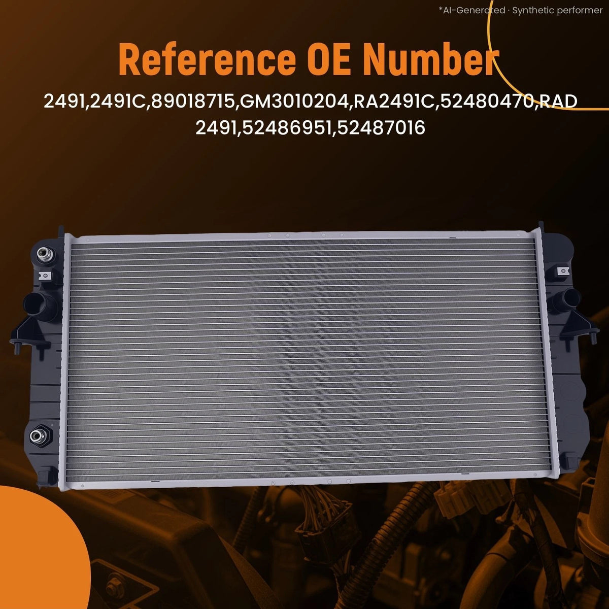 Aluminum Radiator for Cadillac DeVille/Oldsmobile Aurora (2001–2005) 2491C