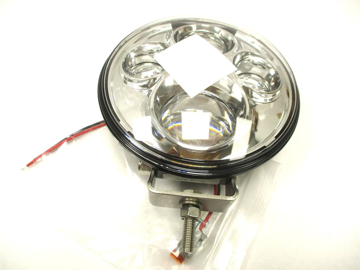 Set of 2 JWS 7" Round LED Truck Lights TS4000 12-24V Pedestal Mount