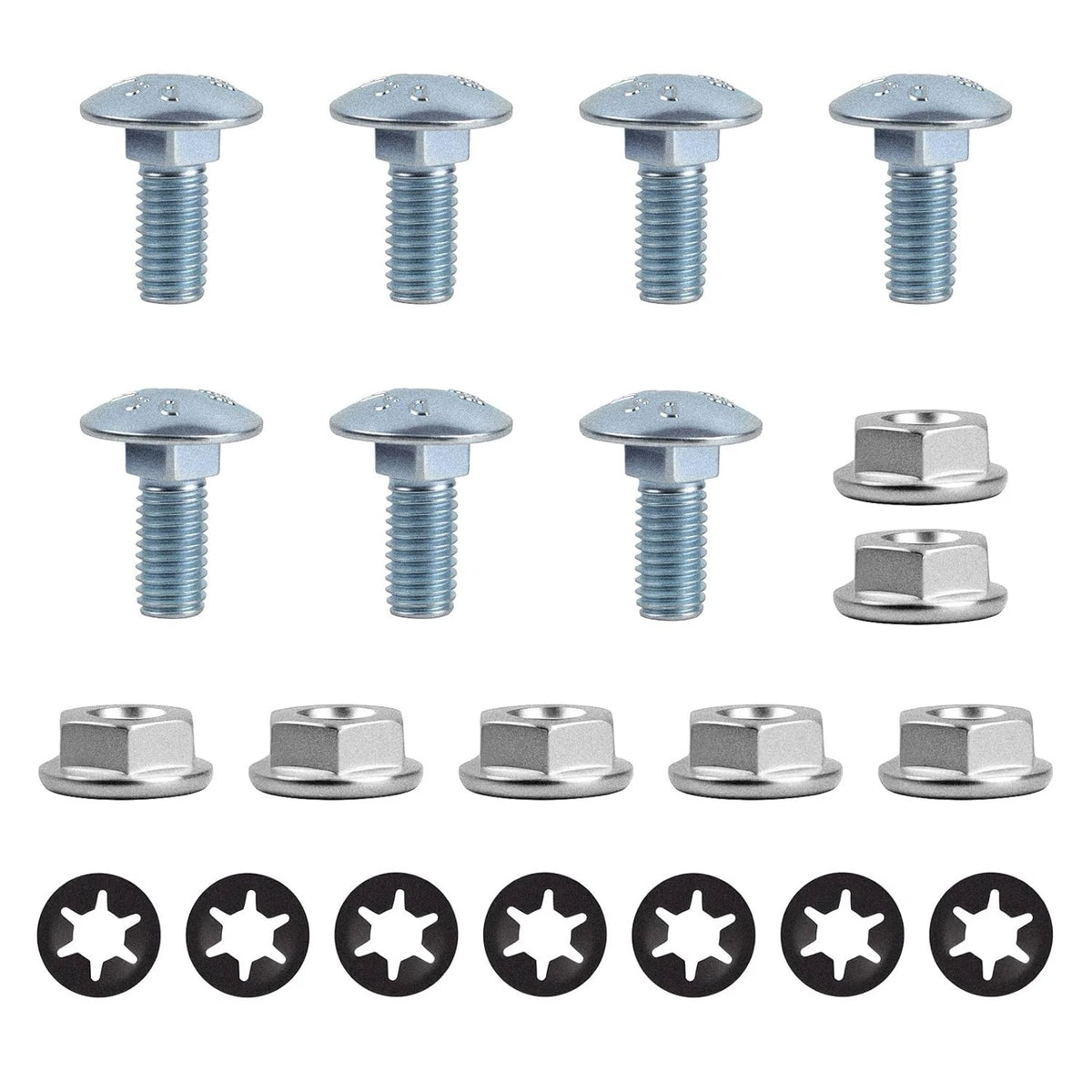 Set of 8 Grade 8 Yellow Zinc Gas Tank Skid Plate Bolts for Jeep Wrangler TJ (1997–2006)