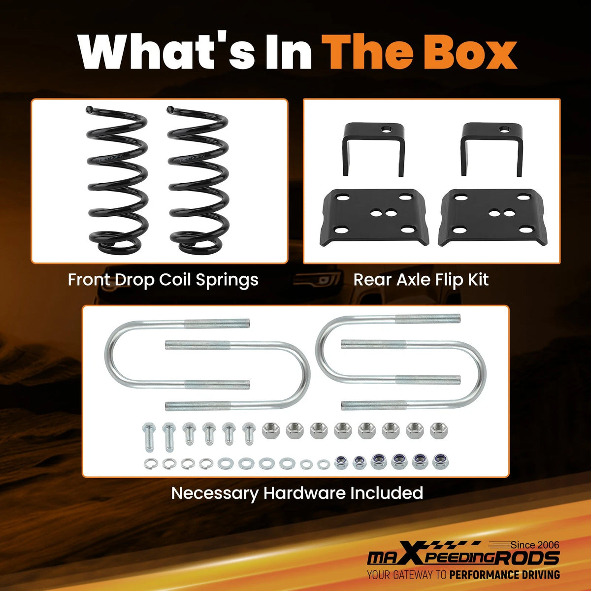3" / 5" Coil Springs & Drop Flip Lowering Kit for Ford Ranger Mazda B (1983–1997)
