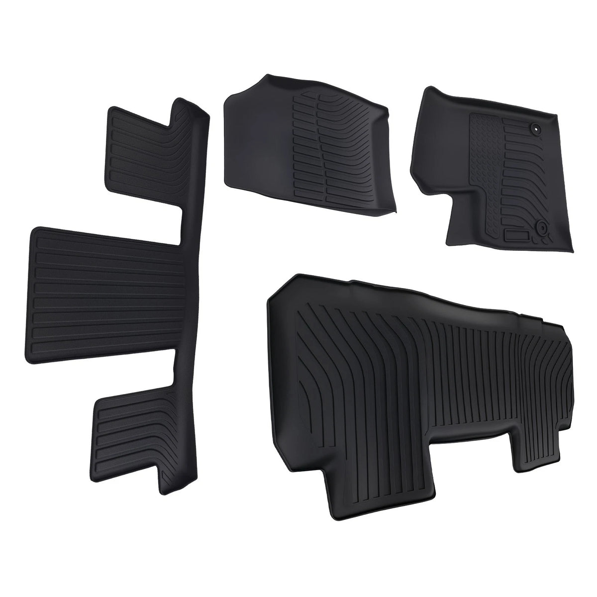 Set of 4 Black Waterproof Floor Mats for Chevrolet Traverse (2018–2025) TPE